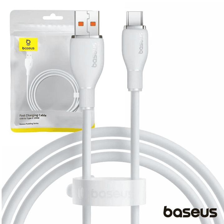 Cabo USB-A Macho P/ USB-C Macho 1.2m 100W Pudding BASEUS 1
