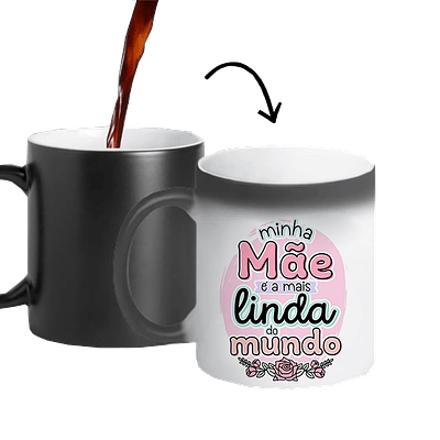 Caneca Mágica " A minha mãe é a mais linda do mundo" 