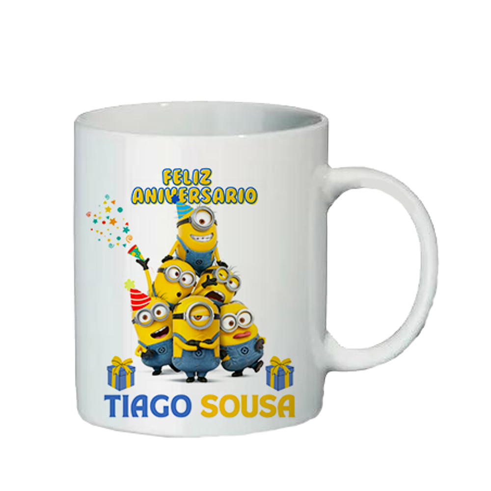 Caneca "Feliz Aniversário Minions" Personaliza o Nome! Caneca "Feliz Aniversário" Personaliza o Nome!