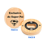 Abre garrafas em bambu com iman! (personalizado a Laser, Pai)