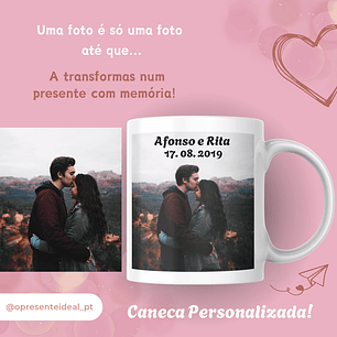 Caneca Personalizada Foto/nome/data Casal