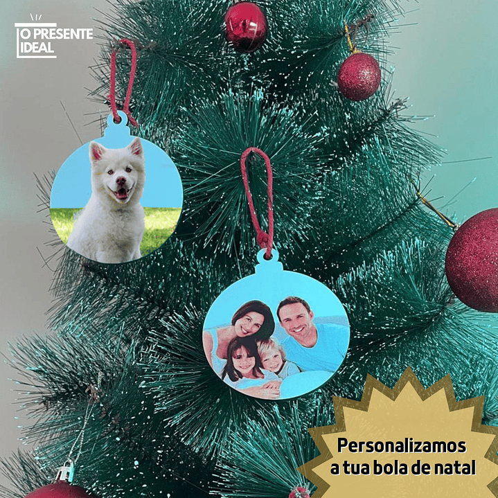 Bola de Natal Personalizada com Foto – Transforme Memórias em Decoração 🎄✨ 2