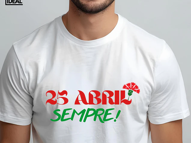 T-Shirt 25 Abril Sempre! Celebra a Liberdade com Estilo e Mantém Viva a História de Portugal