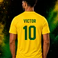 T-Shirt Brasil Personalizável com Nome e Número – Mundial 2026 - Thumbnail 3