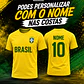 T-Shirt Brasil Personalizável com Nome e Número – Mundial 2026 - Thumbnail 1