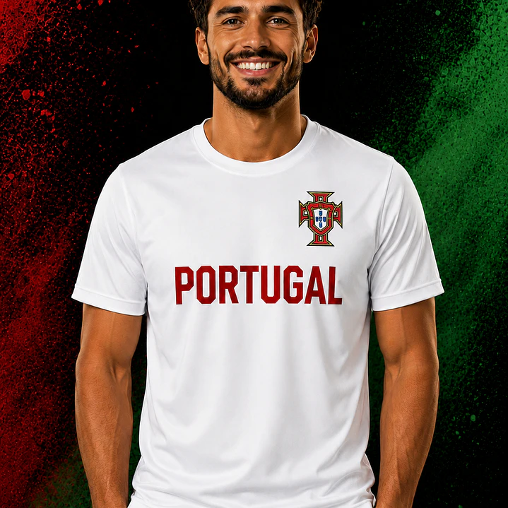 T-Shirt Portugal Personalizável com Nome e Número 4