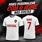 T-Shirt Portugal Personalizável com Nome e Número - Thumbnail 1