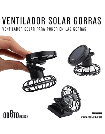Ventilador Solar para Gorras