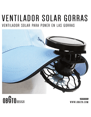 Ventilador Solar para Gorras