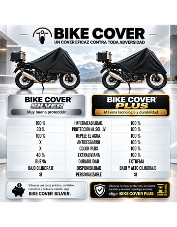 BIKE COVER PLUS  VERSION: Bajo Cilindre