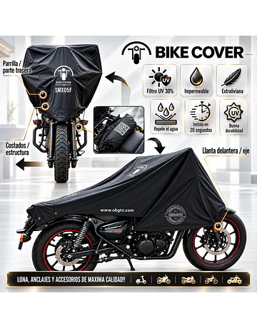 BIKE COVER PLUS  VERSION: Bajo Cilindre