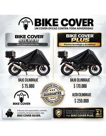 BIKE COVER PLUS  VERSION: Bajo Cilindre