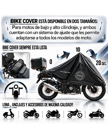 BIKE COVER SIVER  VERSION: Bajo Cilindre