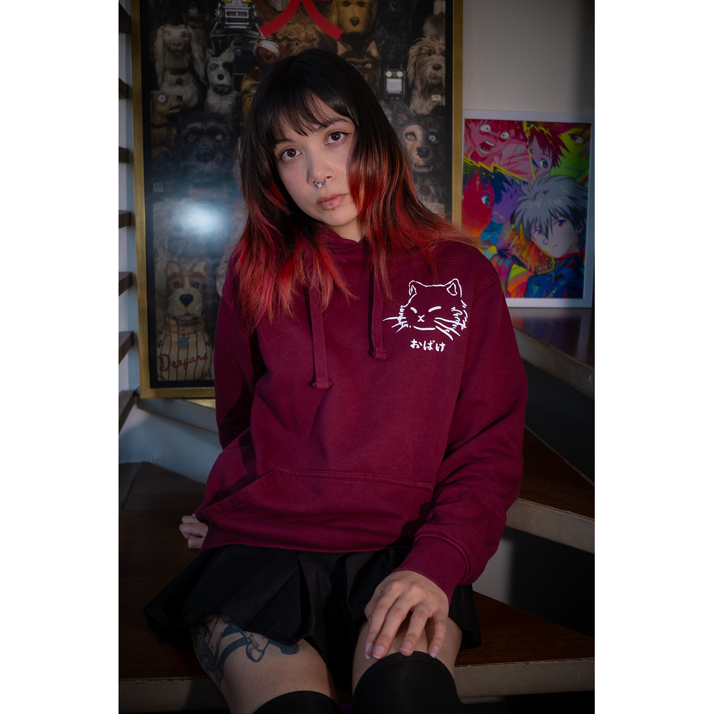 Poleron Canguro color Burdeo Diseño SNES