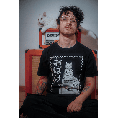 Polera Gato Amplificador Serigrafia