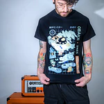 Polera Color Negro Diseño SNES 