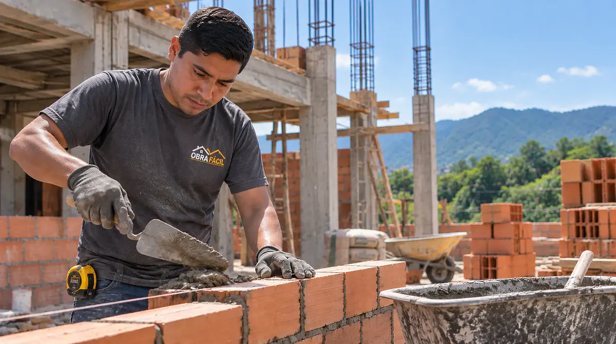 Maestro de construcción trabajando en obra en Popayán