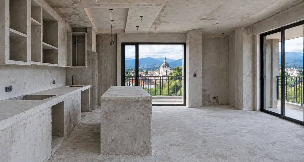 Apartamento en obra gris antes de remodelación en Popayán