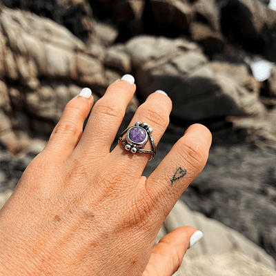 EYES MOKSHA CHAROITA RING