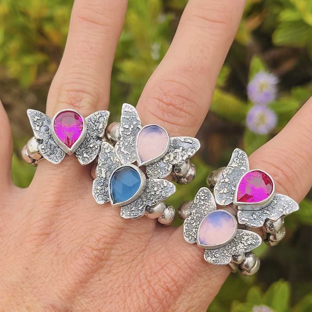 Butterfly Pink Forever Rings