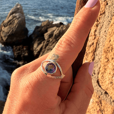 Mini Moksha Eyes Ring Topacio
