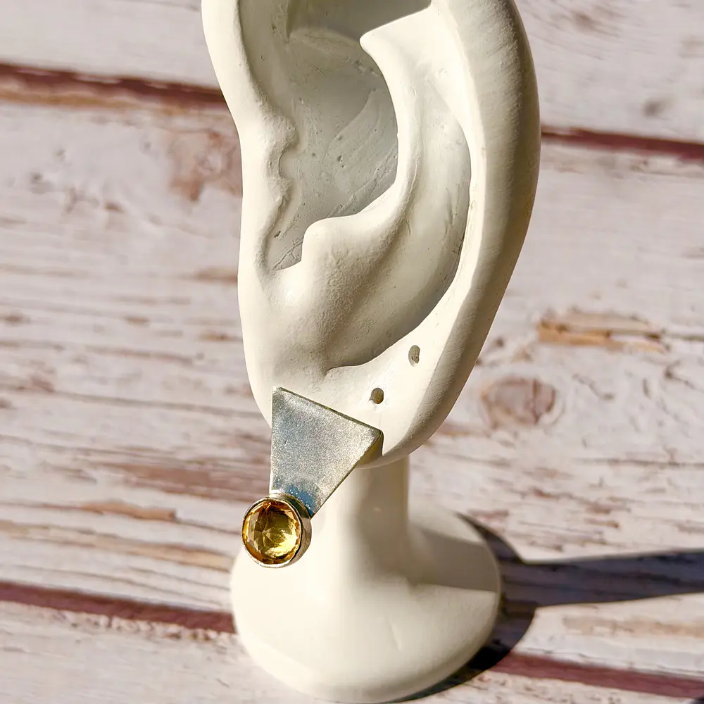 Triangle Yellow Earring