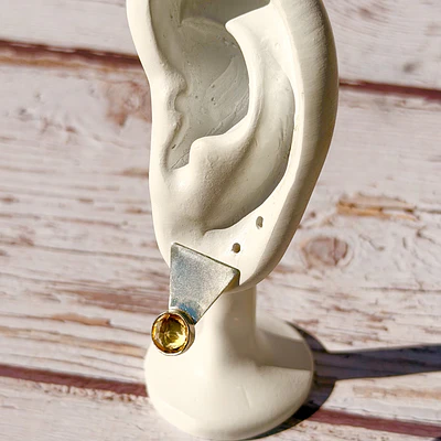 Triangle Yellow Earring