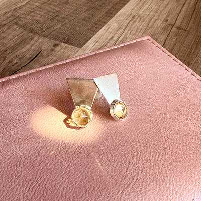 Triangle Yellow Earring