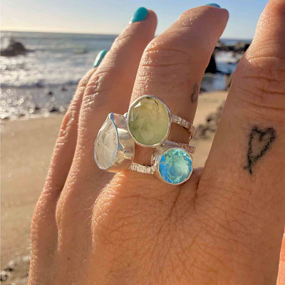 Trinity Sky Pearl Ring