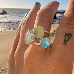 Trinity Sky Pearl Ring