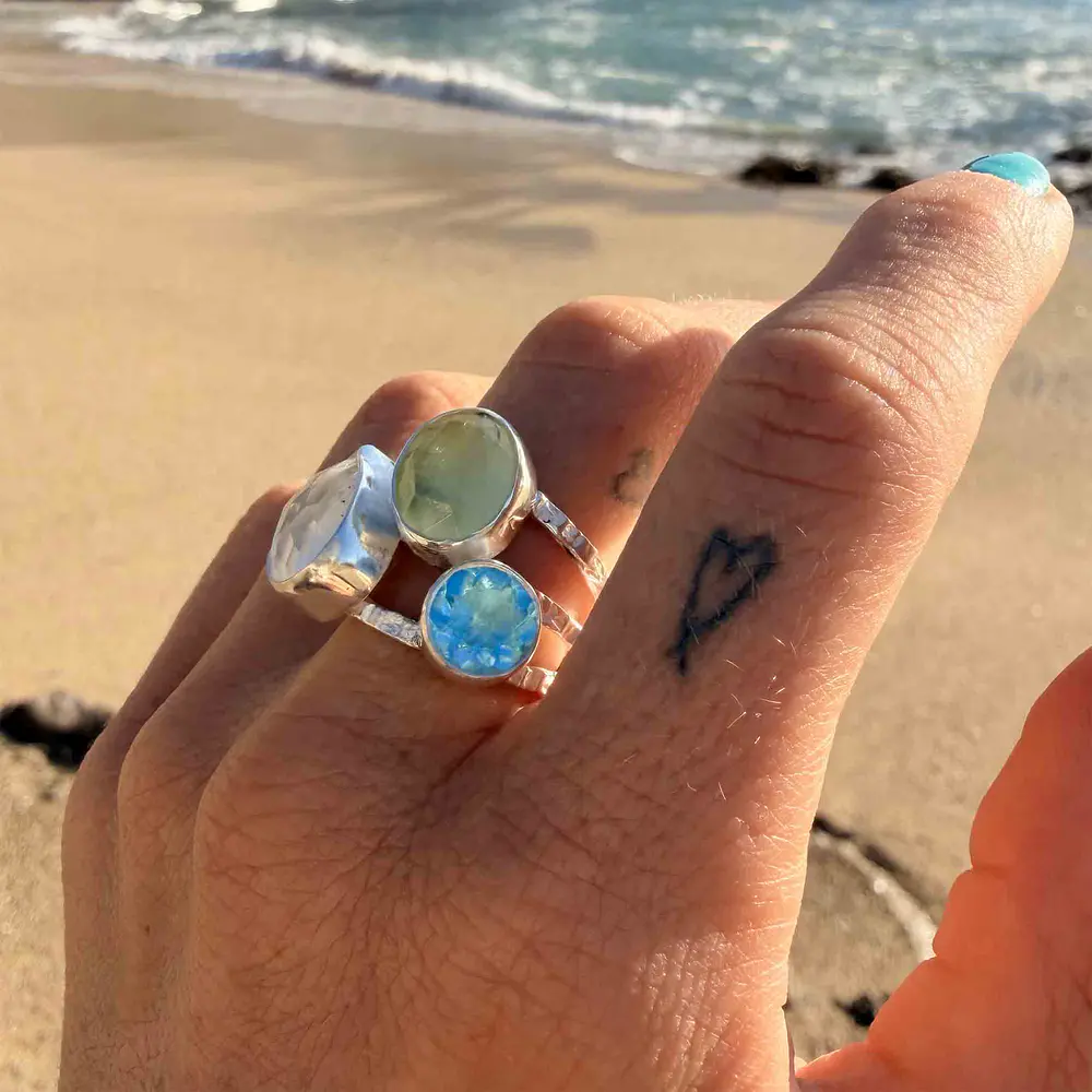 Trinity Sky Pearl Ring