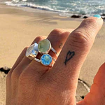 Trinity Sky Pearl Ring