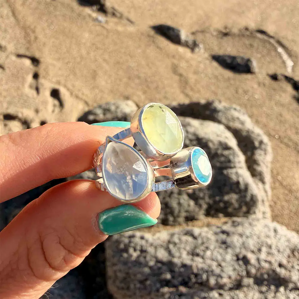 Trinity Sky Pearl Ring