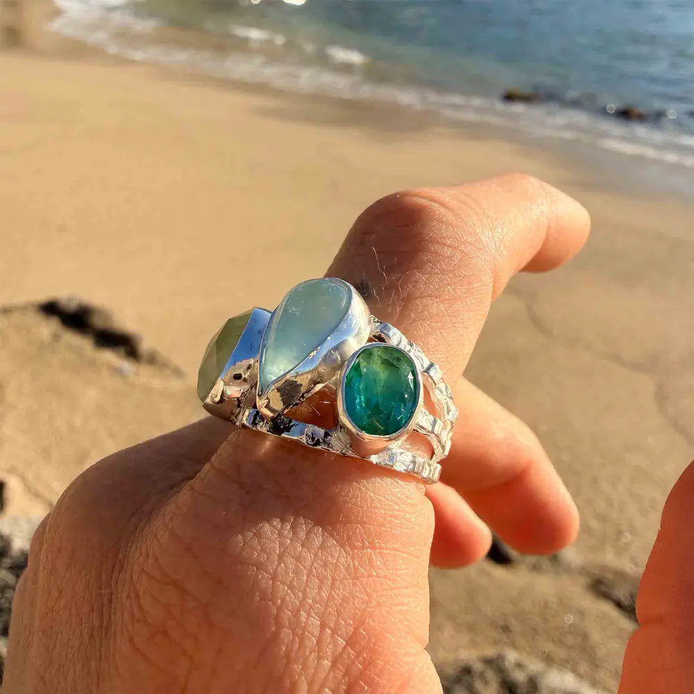 Trinity Mint Lagoon Ring