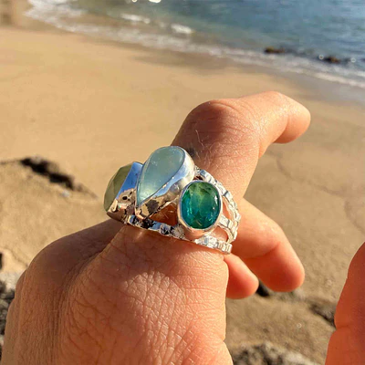 Trinity Mint Lagoon Ring