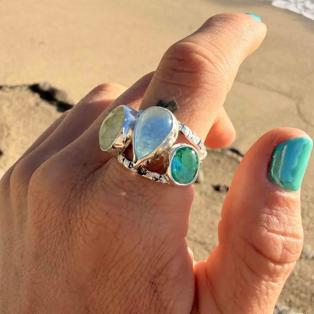 Trinity Mint Lagoon Ring