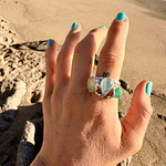 Trinity Mint Lagoon Ring