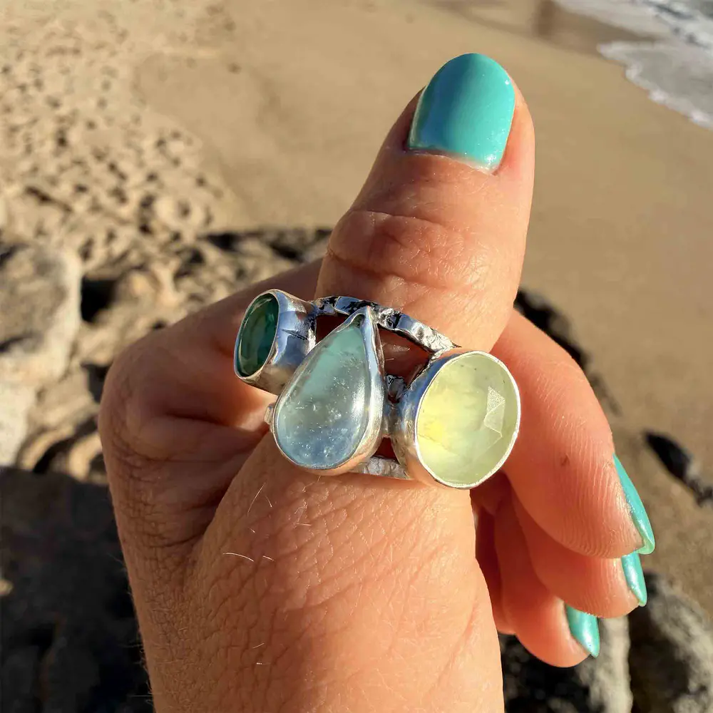 Trinity Mint Lagoon Ring