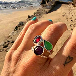 Trinity Green Mirror Ring