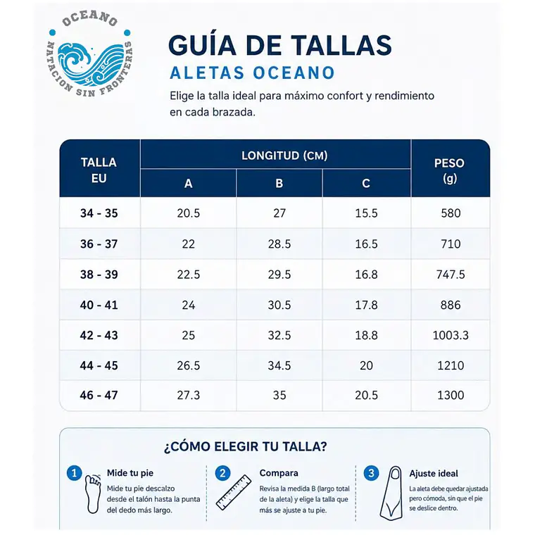 Aletas de Natación de Silicona – OceanoSwim 6