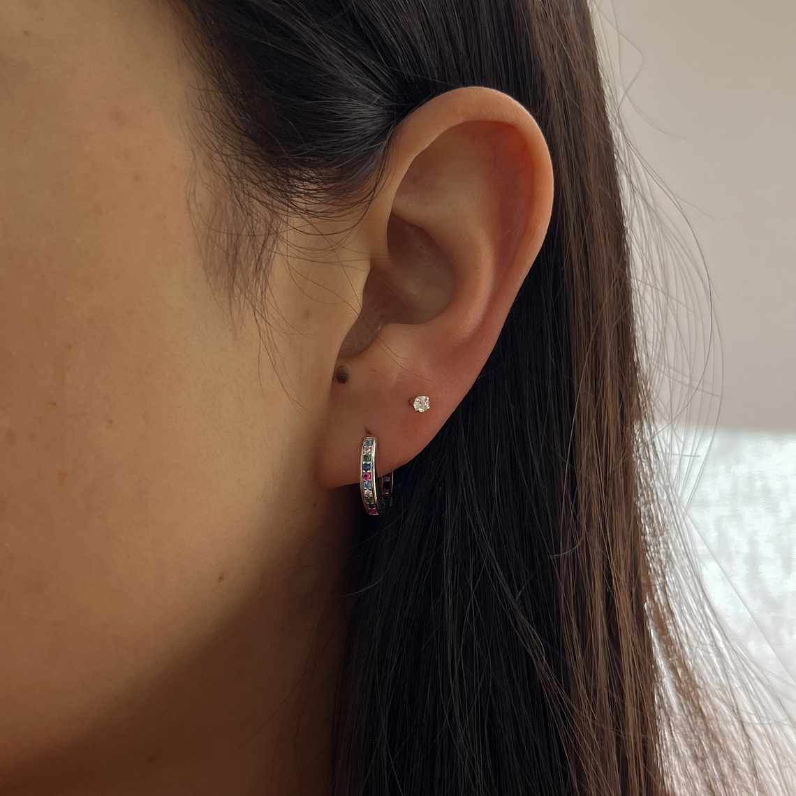 Huggie Color Cubic 14 mm 1