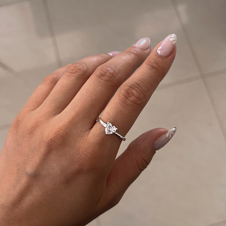 Anillo Solitario Heart 1