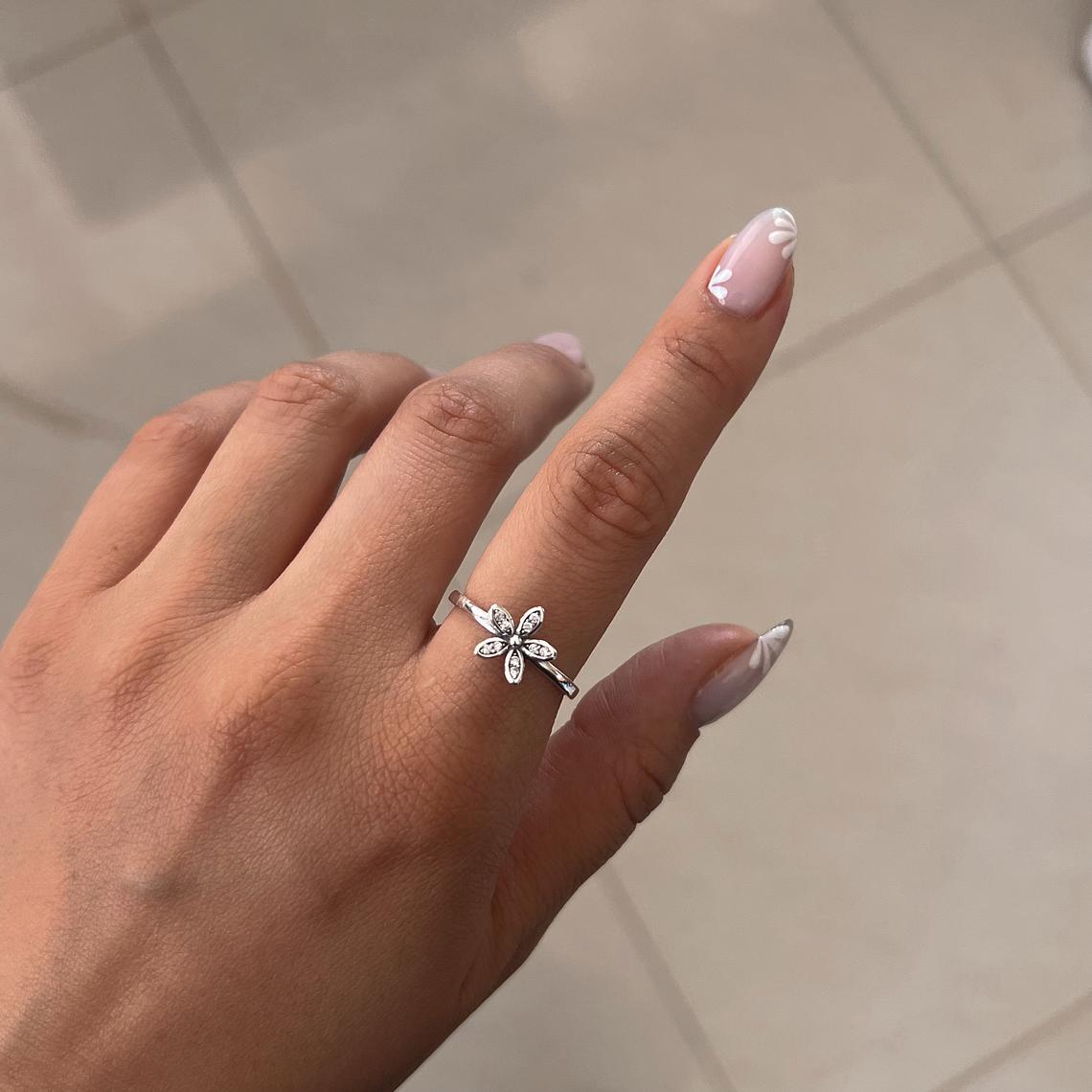 Anillo Solitario Flower 1