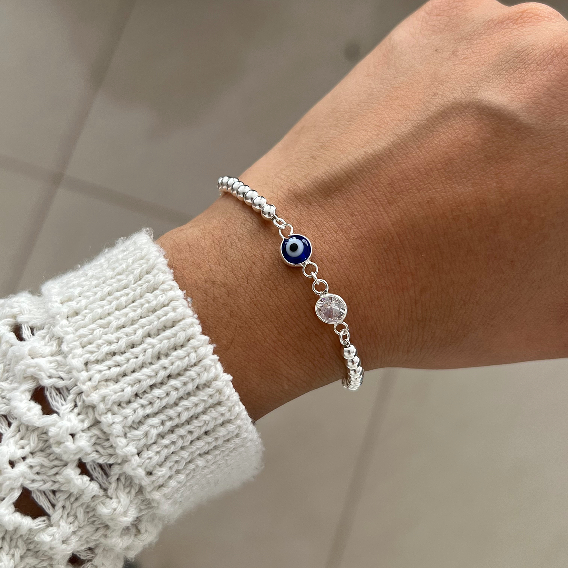 Pulsera Ajustable Blue Ojito Turco 1