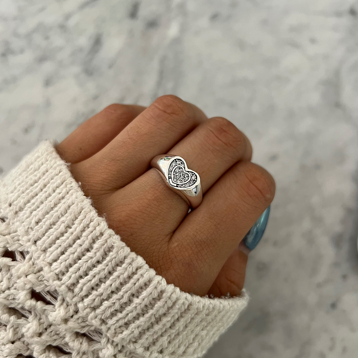 Anillo Heart Sello 1