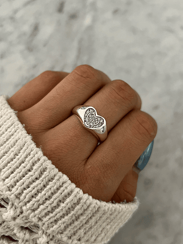 Anillo Heart Sello