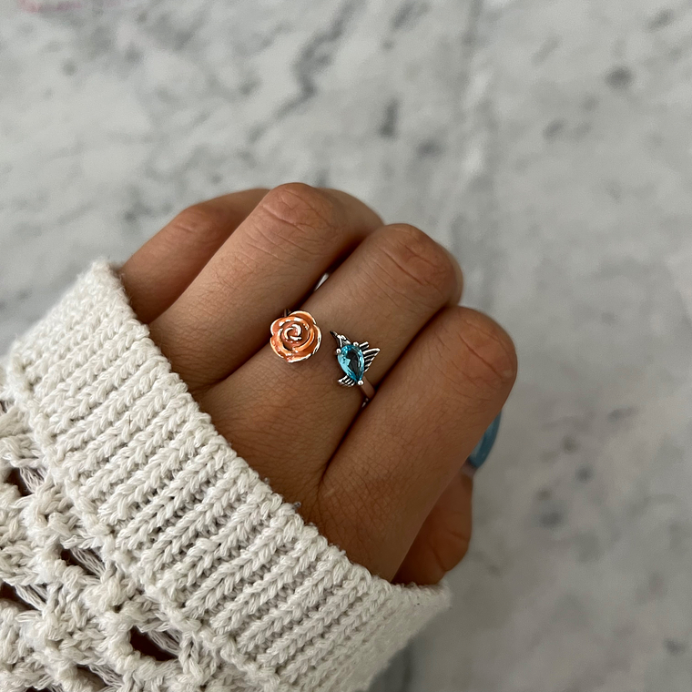 Anillo Ajustable Colibri Talla #7 1