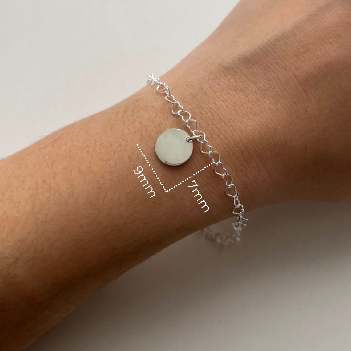 Pulsera Personalizada Corazón - Redonda 10mm 2