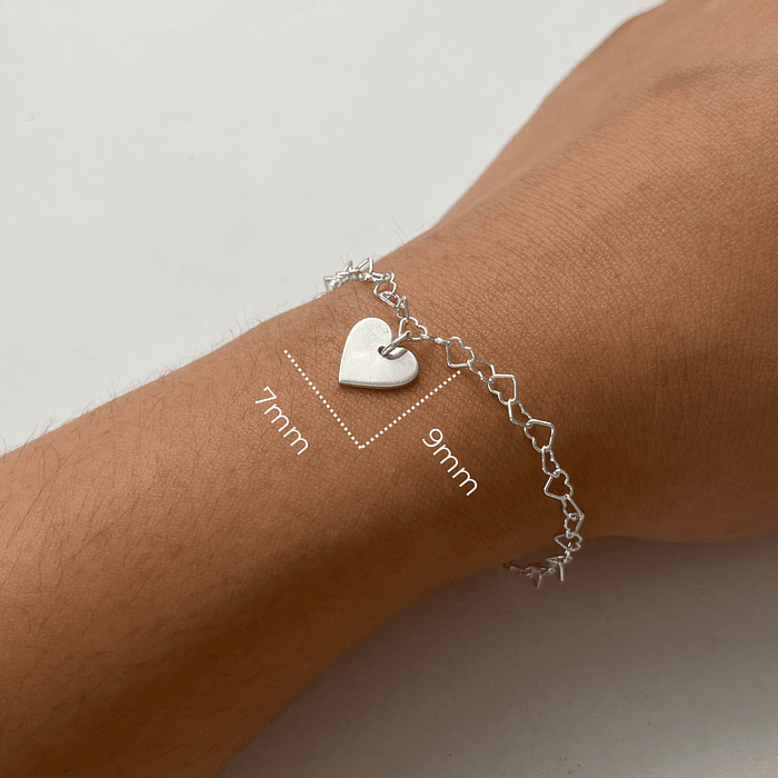 Pulsera Personalizada Corazón - Medalla Corazón 2