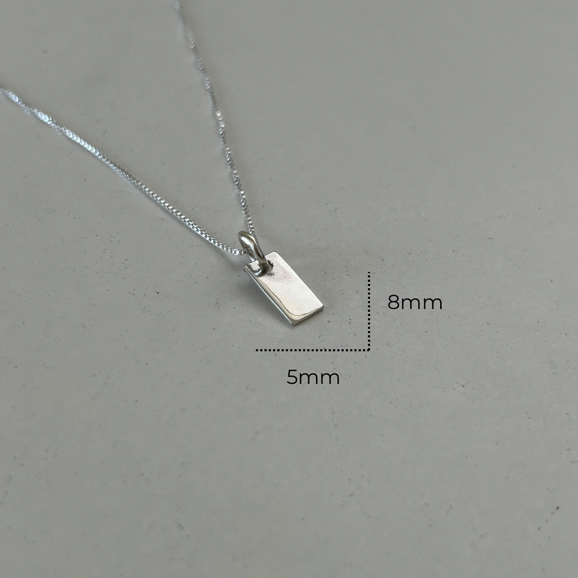 Collar Personalizado Rectangular 8mm 2